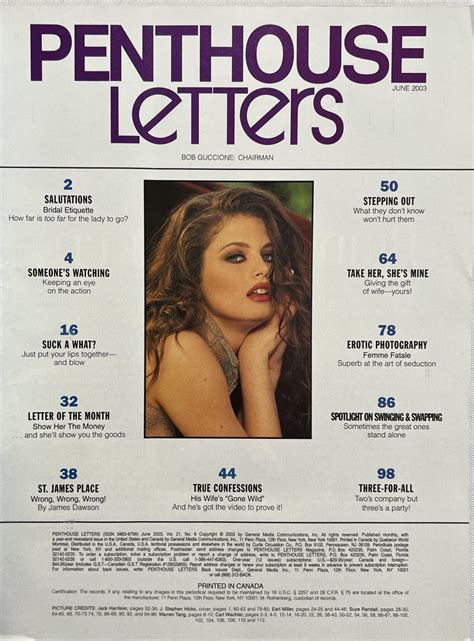 penthouse letters magazine|LETTERS